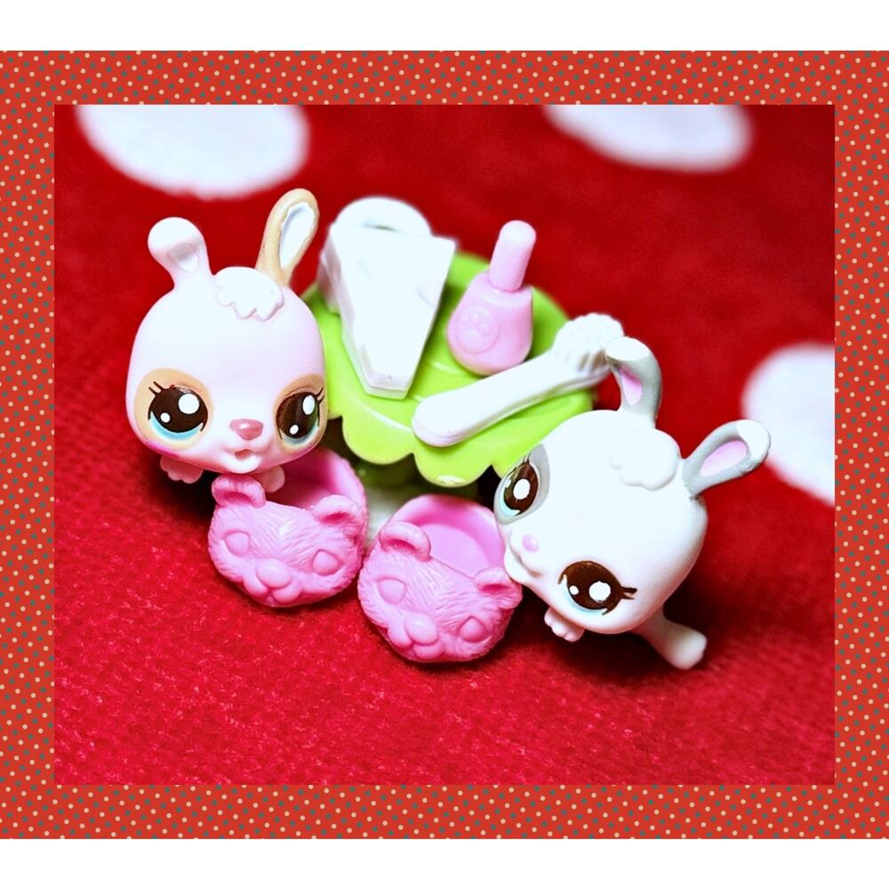 Authentic LPS Littlest Pet Shop #2669 #2629 Cutest Pets Baby Bunny Rabbit Nap - Picture 3 of 8